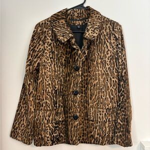 Vintage Ocelot Faux Fur Women's Jacket
